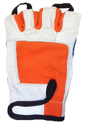 Roei handschoenen basic- blauw met oranje
