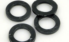 Nylon ring 13mm / 2,4mm zwart vulring voor dolpen
